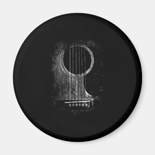 Akustischer Gitarrenspieler Six String Rock & Roll Magnet (Vorne)