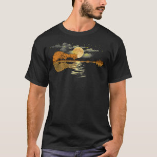 Akustischer Gitarrenspieler T Shirt, Gitarre Mondl T-Shirt