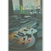 Akustischer Gitarrist Aufkleber (Vorderseite)