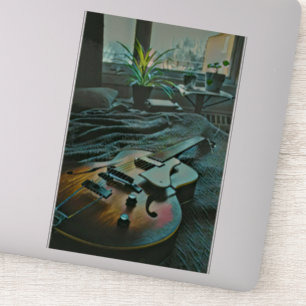 Akustischer Gitarrist Aufkleber