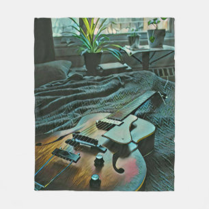 Akustischer Gitarrist Fleecedecke
