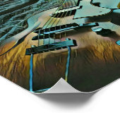 Akustischer Gitarrist Poster (Ecke)