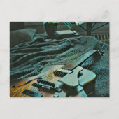 Akustischer Gitarrist Postkarte (Vorderseite)