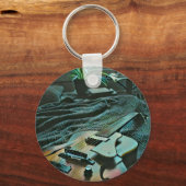 Akustischer Gitarrist Schlüsselanhänger (Vorderseite)