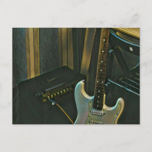 Akustisches Bass-Elektrogitarren-Geschenk Postkarte