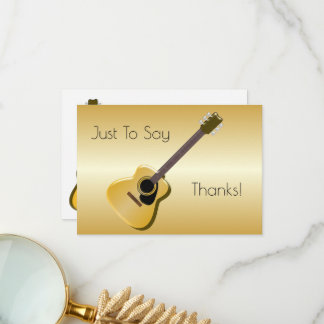 Akustisches Gitarrendesign Personalisiert Dankeskarte