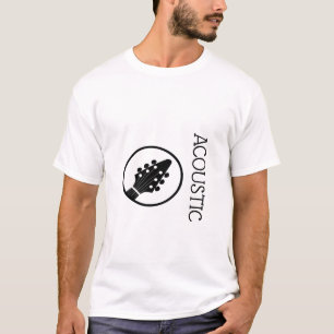 Akustisches Gitarrenlogo T-Shirt