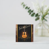 Akustisches Gitarrist-Foto Guitar| Quadratische Visitenkarte (Stehend Vorderseite)