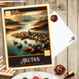 Akutan, Alaska | Vintage Postkarte