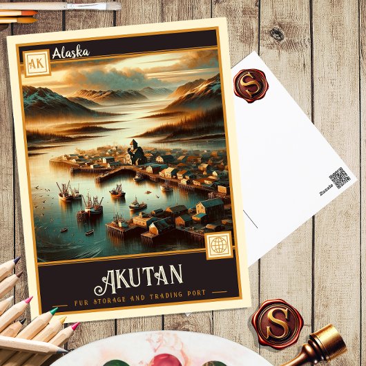 Akutan, Alaska | Vintage Postkarte