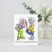 Akute Angina Postkarte (Stehend Vorderseite)