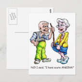 Akute Angina Postkarte (Vorne/Hinten)