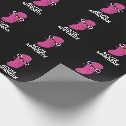 Akute Anlage Funny Body Parts Pun Dark BG Geschenkpapier (Ecke)