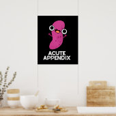Akute Anlage Funny Body Parts Pun Dark BG Poster (Küche)