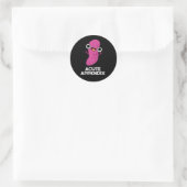 Akute Anlage Funny Body Parts Pun Dark BG Runder Aufkleber (Tasche)