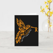 Akute Myeloische Leukämie Bewusstsein Hummingvogel Karte (Gelbe Blume)