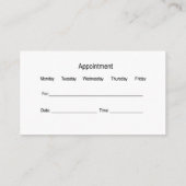 Akute Pflegekräfte Terminkarte (Rückseite)