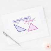 Akuter Dreieck-Winkel Rechteckiger Aufkleber (Umschlag)