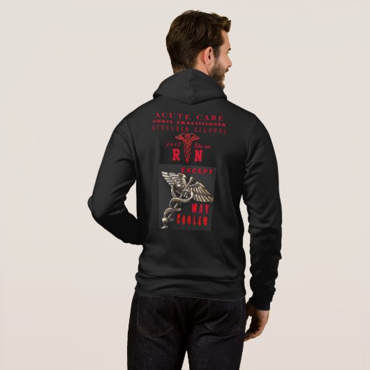 Akuter Sorgfalt-Krankenschwester-Praktiker an Hoodie (Schwarz voll)
