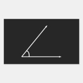 Akuter Winkel Rechteckiger Aufkleber (Vorderseite)