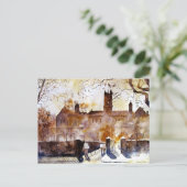 Akwarelka Wasserfarbe Feiertagspostkarte (Stehend Vorderseite)