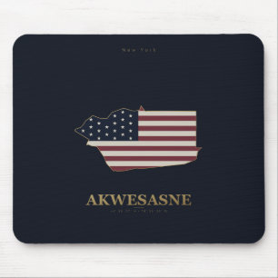 Akwesasne New York Amerikanische Silhouette Mousepad