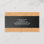 Akzent bei Kork- und Ledertrimmzügen Visitenkarte (Rückseite)