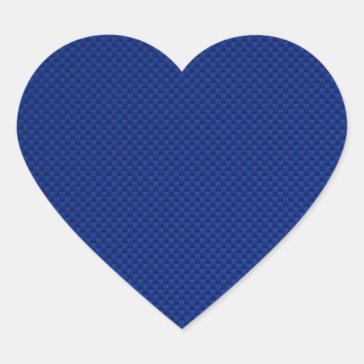 Akzent Blue Carbon Fibre wie Print Background Herz-Aufkleber (Vorderseite)