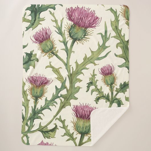 Akzent der botanischen Wildblume Sherpadecke (Vorderseite)