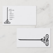 Akzent der Squiggle-Linie Visitenkarte (Vorne/Hinten)