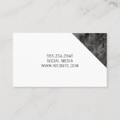 Akzent für das Haar und den schwarzen Marmor Visitenkarte (Rückseite)