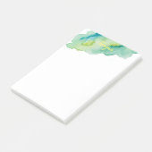 Akzent für grüne Wasserfarbe Post-it Klebezettel (angewinkelt)