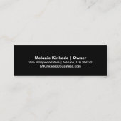 Akzent (grau) mini visitenkarte (Rückseite)