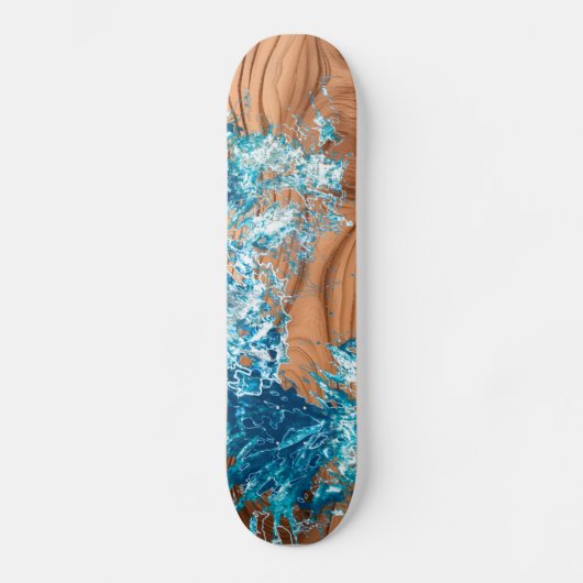 Akzent im Stil des Ozeanwaldes Skateboard (Vorderseite)