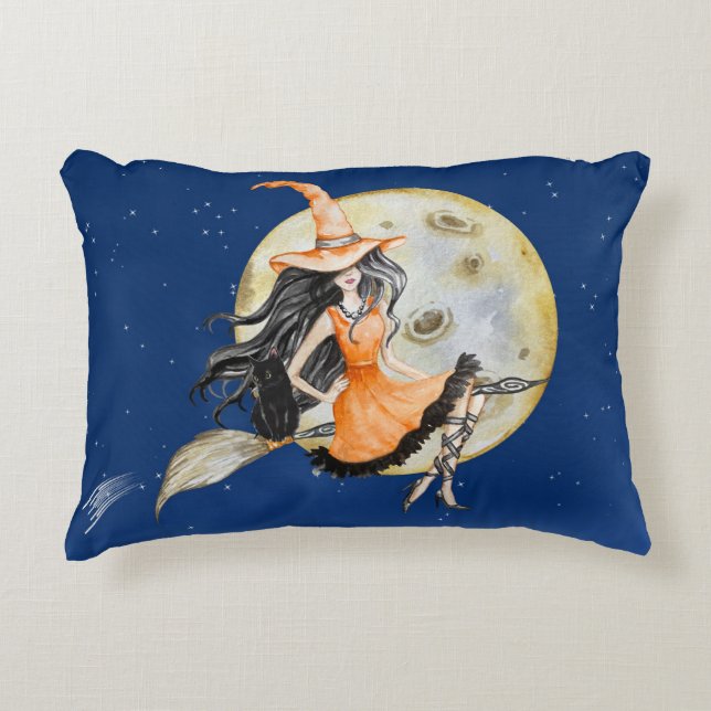 Akzent Kissen, Hexe Dekokissen (Vorderseite)