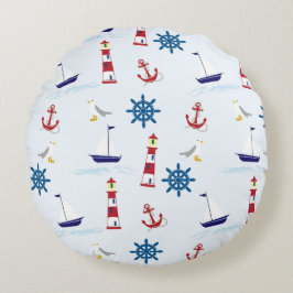 Akzent-Kissen im Stil der Marine Rundes Kissen