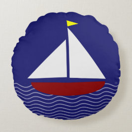 Akzent-Kissen im Stil der Marine Rundes Kissen