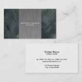 Akzent "Kunststahl" 3 Visitenkarte (Vorne/Hinten)