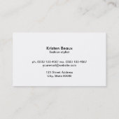 Akzent "Kunststahl" 3 Visitenkarte (Rückseite)