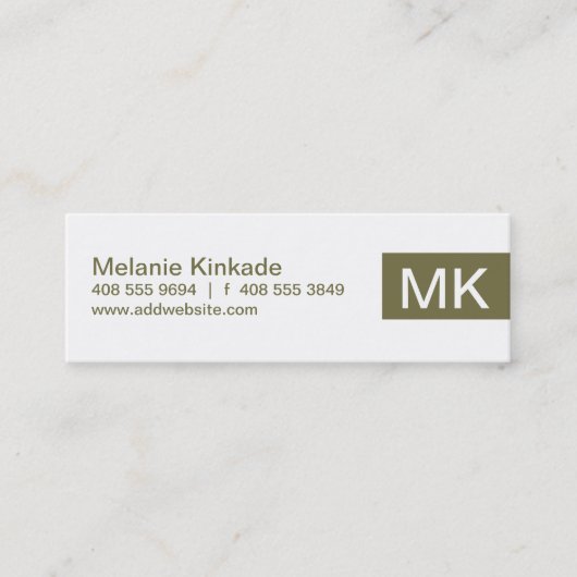 Akzent (Olivenöl) Mini Visitenkarte (Vorderseite)