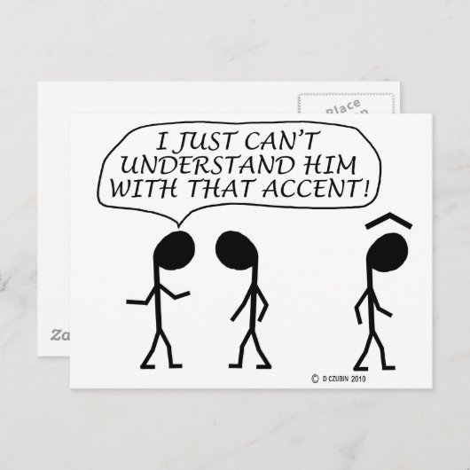 Akzent Postkarte (Vorne/Hinten)