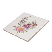 Akzent Rosa und Mauve Floral Fliese (Seite)