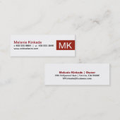 Akzent (rot) mini visitenkarte (Vorne/Hinten)