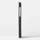 Akzentblaue Racing-Streifen für Kohlenstofffaser Case-Mate iPhone Hülle (Rückseite / Links)