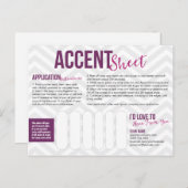 Akzente Blatt Postkarten (Vorne/Hinten)