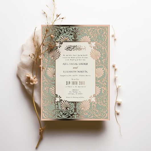 Akzente der islamischen Kunst im Jugendstil Folieneinladung