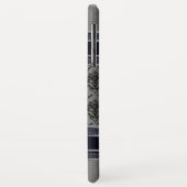 Akzente der metallischen hellgrauen schwarzen Dama Case-Mate iPhone Hülle (Hinten/Links)