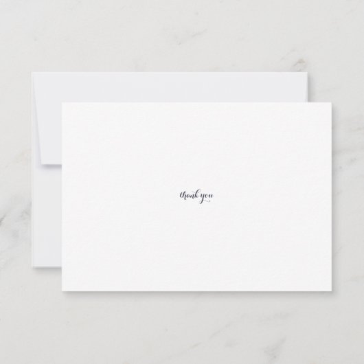 Akzente für Navy und Blush Blume Dankeskarte (Rückseite)