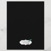 Akzente Hochzeitsmenü für Schwarz und Gold Scroll (Rückseite)