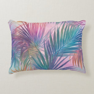 Akzente Kissen weich Pastel farbenfrohe Palm Blätt